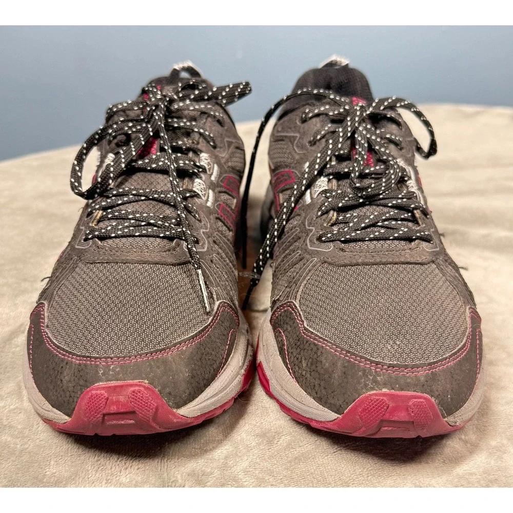 Asics Gel Venture 7 Shoes Womens 9.5 Gray Pink Trail Running Sneakers